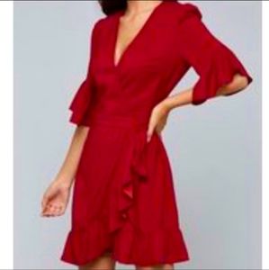 bebe Red Wrap Dress